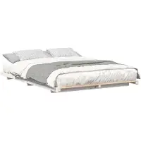 vidaXL Cadre de lit blanc 140 x 200 cm Pin massif