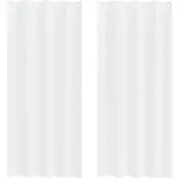 vidaXL Rideau en Voile 2 pcs Blanc 225 x 140 cm Polyester