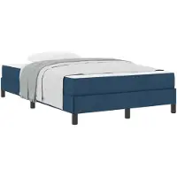 vidaXL Lit boxspring avec matelas bleu 120 x 200 cm Tissu