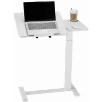 Vevor Table de nuit , table d'appoint mobile avec plateau rabattable et 4 roulettes cachées, réglable en hauteur et en angle pour le bureau