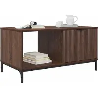 vidaXL Table basse aspect chêne brun 90 x 49 x 46 cm en aggloméré