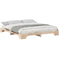 vidaXL Cadre de lit Marron 180 x 220 cm Pin massif