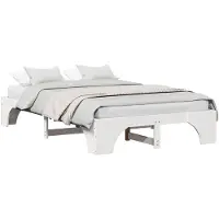 vidaXL Cadre de lit blanc 120 x 190 cm Pin massif