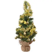 Kaemingk Arbre de Noël artificiel à piles avec décoration dorée - 20 micro-lampes LED - 60CM