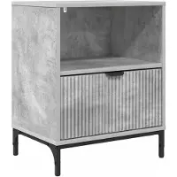 vidaXL Table de chevet Gris béton 49 x 36 x 61 cm Bois d'ingénierie