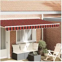 vidaXL , remplacement de jupe de marquise, orange et noir, 380 x 20 cm