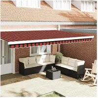 vidaXL Jupe de store de rechange Orange / Noir / Jaune 480 x 20 cm