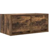 vidaXL Armoire TV chêne fumé 60x31x25,5 cm Bois composite