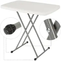 WYCTIN Table pliante table plastique table de balcon table de camping table de fête 50x76cm