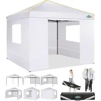 Sonstiges COBIZI Pavillon 3x3 étanche à l'eau stable Pavillon pliant avec parties latérales Pop Up Tente de réception Protection UV