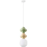 Lyora Suspension Clio M céramique verte et jaune