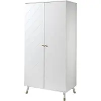 Vipack Billy Armoire avec 2 portes, finition satin blanc