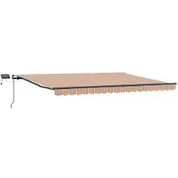 vidaXL Store à rallonge multicolore 400 x 300 cm en tissu et aluminium