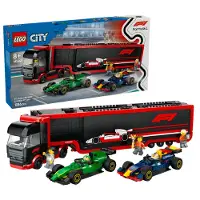 LEGO City 60445 Camion de F1 avec voitures de F1 RB20 et AMR24