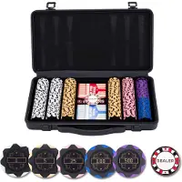 Engelhart Games Set de poker 300 jetons avec des dénominations de 14g