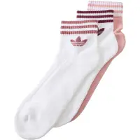 Adidas Originals Chaussettes '3-Stripes Ankle 3 Pairs' mauve / cyclamen / blanc