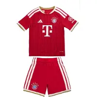 Adidas Fc Bayern Munich 26/27 Home Short Sleeve Junior Set Rouge 24 Months-3 Years Enfants