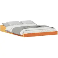 vidaXL Cadre de lit brun cireux 120 x 200 cm Pin massif