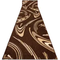 Rugsx Tapis de couloir KARMEL FRYZ - CAFÉ marron 90 cm 90x430 cm
