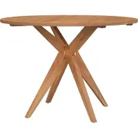 DKD Home Decor Table de jardin ronde Ø110x75 cm en bois massif d'acacia