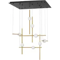Nova Luce ACROBAT LED Suspension noir 105,8W blanc chaud 106x80x150cm dimmable 9695259 (9926 lm)