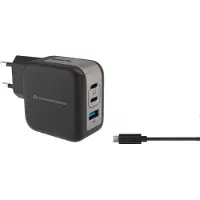 Conceptronic Althea17b Gan 67w Usb-a And Usb-c Wall Charger Argenté