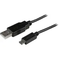 StarTech.com .com Câble de charge /synchronisation mobile USB A vers Micro B mince de 0,5m pour smartphone et tablette - M/M - Noir