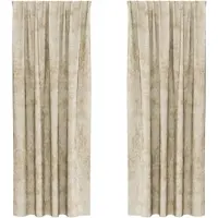 vidaXL Rideaux en velours avec tringles 2 pièces Crème 260 x 140 cm Velours
