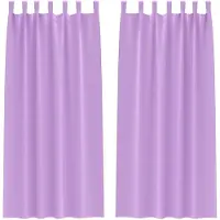 vidaXL Rideaux occultants avec anneaux 2 pcs Lila 260 x 140 cm
