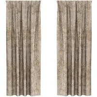 vidaXL Rideaux en velours 2 pcs Champagne 225 x 140 cm Velours
