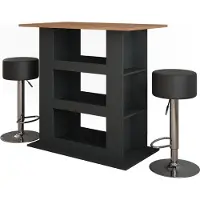 Vicco Set de table de bar Repose Chêne doré/anthracite 110x65cm avec 2 tabourets de bar, Model 55736