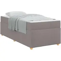 vidaXL Cadre de lit en tissu, couleur taupe, 80 x 200 cm
