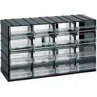 Artplast Commode 16 Tiroirs Transparents Rangement Modulaire Transparent Pour Petites Pièces - Art Plast