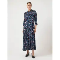 Y.A.S Robe-chemise 'YASSAVANNA' bleu marine / aubergine / rosé / noir