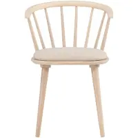 Ebuy24 Bobby chaise de salle à manger accoudoirs naturel.