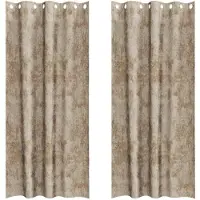 vidaXL Rideaux en velours 2 pcs Champagne 245 x 140 cm Velours