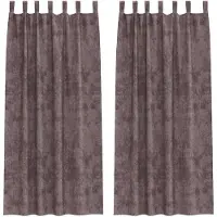 vidaXL Rideaux en velours avec tringles 2 pièces Marron 245 x 140 cm Velours