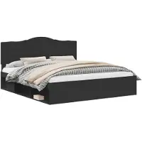vidaXL Cadre de lit noir 180 x 200 cm Pin massif