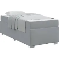 vidaXL Cadre de lit avec matelas gris clair 90 x 200 cm Tissu