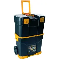 Artplast Servante à Outils Mobile - 2 Compartiments Modulables Boite à Outils 2 Roues Charge 70 kg Trolley