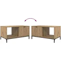 vidaXL Table basse en chêne Artisan 90 x 49 x 46 cm, bois d'ingénierie