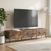 Prolenta Maison Exclusive - Meuble TV en chêne fumé 147 x 34,5 x 30 cm, aggloméré