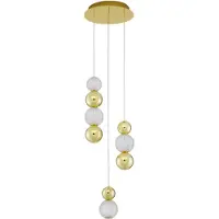 Nova Luce BRILLE LED Suspension or 19W blanc neutre 200x30cm dimmable 9511040 (1232 lm)