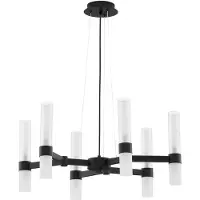 Nova Luce CENTURY Suspension G9 12x Noir 210x70cm dimmable 9006051 (G9)