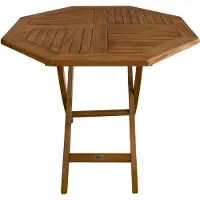 Axi Sana Table De Jardin En Bois De Teck, Octogonale, Pliable | Pour Le Jardin | Ensemble De Salle À Manger Pour 4 Personnes | 100 X 100 X 75 Cm