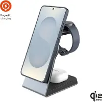 FIXED Chargeur à induction Qi 2.2 25 W pour MagSafe, 30,5 W, MagPowerstation Alu 3 fixe, câble USB-C inclus, argent