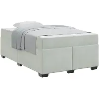 vidaXL Cadre de lit avec matelas gris clair 120 x 190 cm Tissu