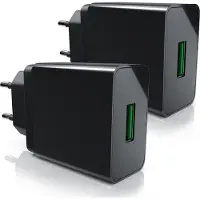 Aplic 2x Chargeur USB 3000 mA, 2 pièces, Quick Charge 3.0 Chargeur USB 1x USB A QC 3.0 Port / max. 3A via QC