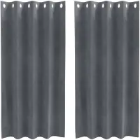vidaXL Rideaux occultants 2 pcs gris clair 140 x 175 cm velours