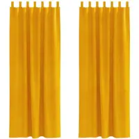 vidaXL Rideaux occultants 2 pcs Jaune moutarde 140 x 245 cm Velours